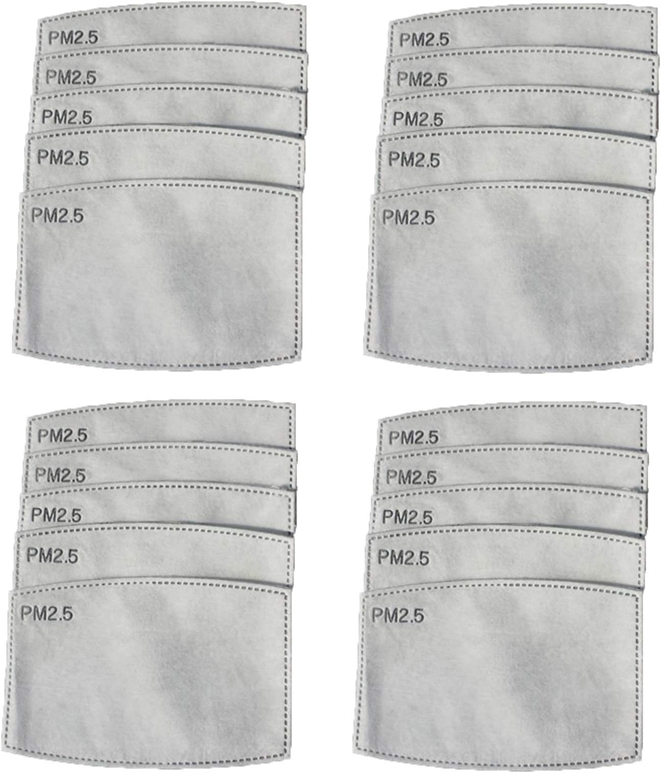 PM2.5 Activated Carbon Filter - 5 Layers Replaceable Anti Haze Filter PM2.5 Replaceable Filters (20)