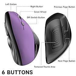 memzuoix Ergonomic Wireless Mouse, 2.4G Optical