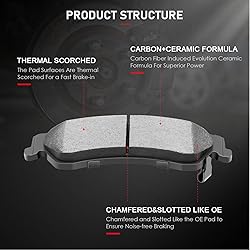 cciyu D729 Rear Ceramic Disc Brake Pads Kit For