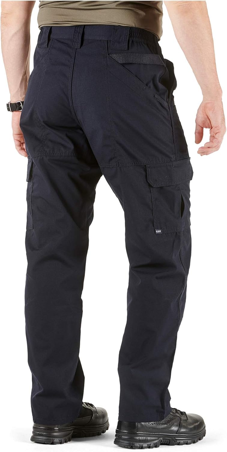 5.11 Tactical Men's Taclite Pro Lightweight Performance Pants, Cargo Pockets, Action Waistband, Dark Navy, 34W x 32L, Style 74273: Clothing