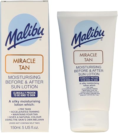 Malibu Miracle Tan Lotion 150ml Before After Sun Moisturising Aloe Vitamin E