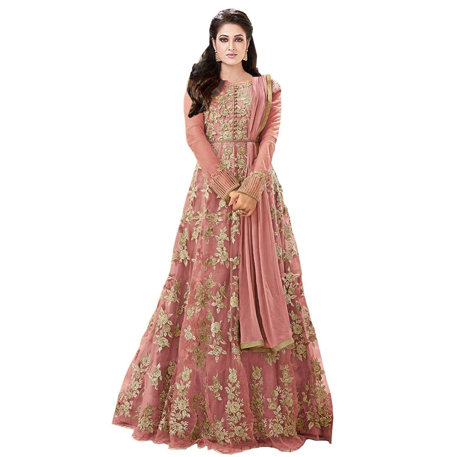 mordenfab women's dress material(rmaisha-3_pink_free size)