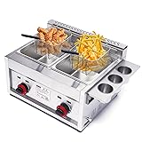 Commercial Gas Deep Fryer 12L Countertop Stainless