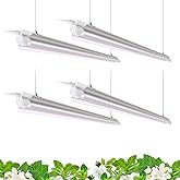 Barrina T8 LED Grow Light 4FT,168W(4 x 42W), 1000W Equivalent, Full Spectrum, V-Shape with Reflector Combo, Grow Lights for I