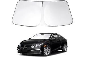 TINGLU Sun Shade for Honda Civic 2016-2021 Accessories Windshield Sun Shade Window Shade UV Rays Protection Sun Visor Cover with Steering Wheel Sunshade Storage Bag