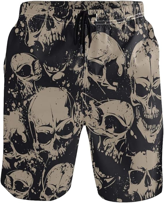 KGuanJi Skull Grunge S Mens Swim Trunks Shorts Quick Dry Board with