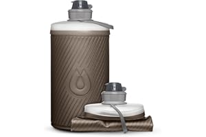 Hydrapak Flux - Collapsible Backpacking Water Bottle (1.5 Liter) - BPA Free, Ultra Light, Spill-Proof Twist Cap - Mammoth Gre