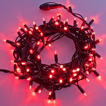 Decorazioni Luci Natalizie.Xmasking Catena 10 M 120 Maxiled Rossi Cavo Verde Prolungabile Luci Natalizie Decorazione Natalizia Catena Albero Di Natale Xmasking Amazon It Illuminazione