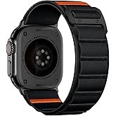 Bandletic Compatible with Apple Watch Ultra 2 Band Men, Wide Soft Stretchy Rugged Loop Sport Bands with G-Hook for iWatch 49mm(Ultra 3/2/1),46mm(11/10),45mm(9/8/7),44mm(SE3/SE2/SE/6/5/4),42mm(3/2/1)