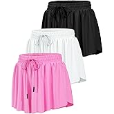 HASMES Girls Butterfly Shorts Teen Flowy Athletic Shorts for Running Dance Cheer 5-14Y