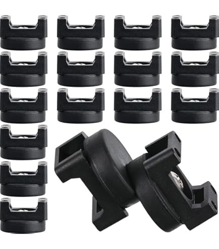 Leinuosen 30 Set Magnetic Zip Tie Mount And Nylon Cable Ties, 19 Mm