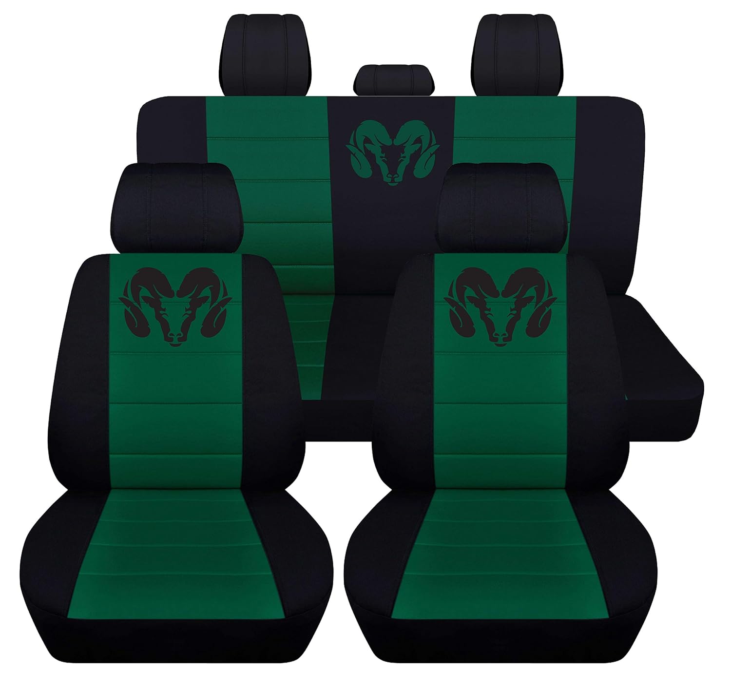 Rear 4060 with Armrest, Black Hunter Green 40 20 40 Front and Rear