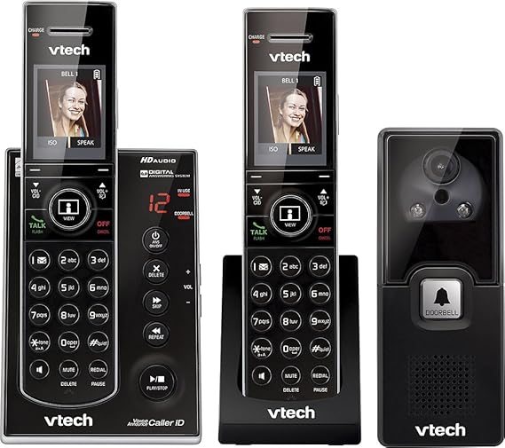 Vtech IS7121-2 Digital Answering System, A/V Doorbell, Base and 1