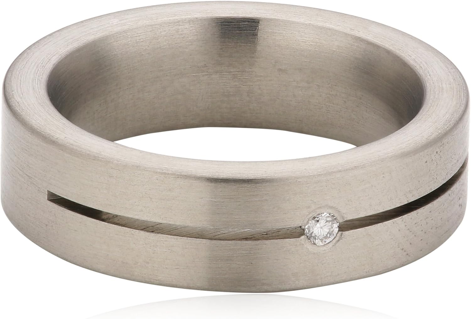 Xen Women's Ring Stainless Steel with White Diamond 116215 63 silver Amazon.co.uk Jewellery