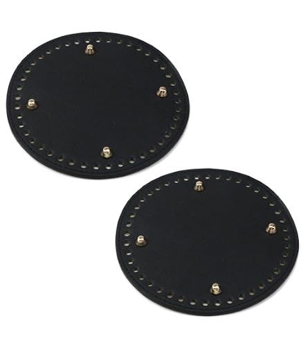4Pcs Oval Bag Bottom Shaper Pads | PU Leather With Metal Feet | 300x100mm For Crochet, Knitting Bags - View #9