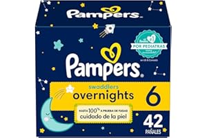 Pampers Zzz Pañales Etapa 6, 42 unidades. Pañales Desechables para la Noche. Protección toda la Noche, Pampers ZZZ son Extra Absorbentes para Noches Secas