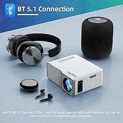 KSAN Mini Projector, 4K & 1080P Supported Portable