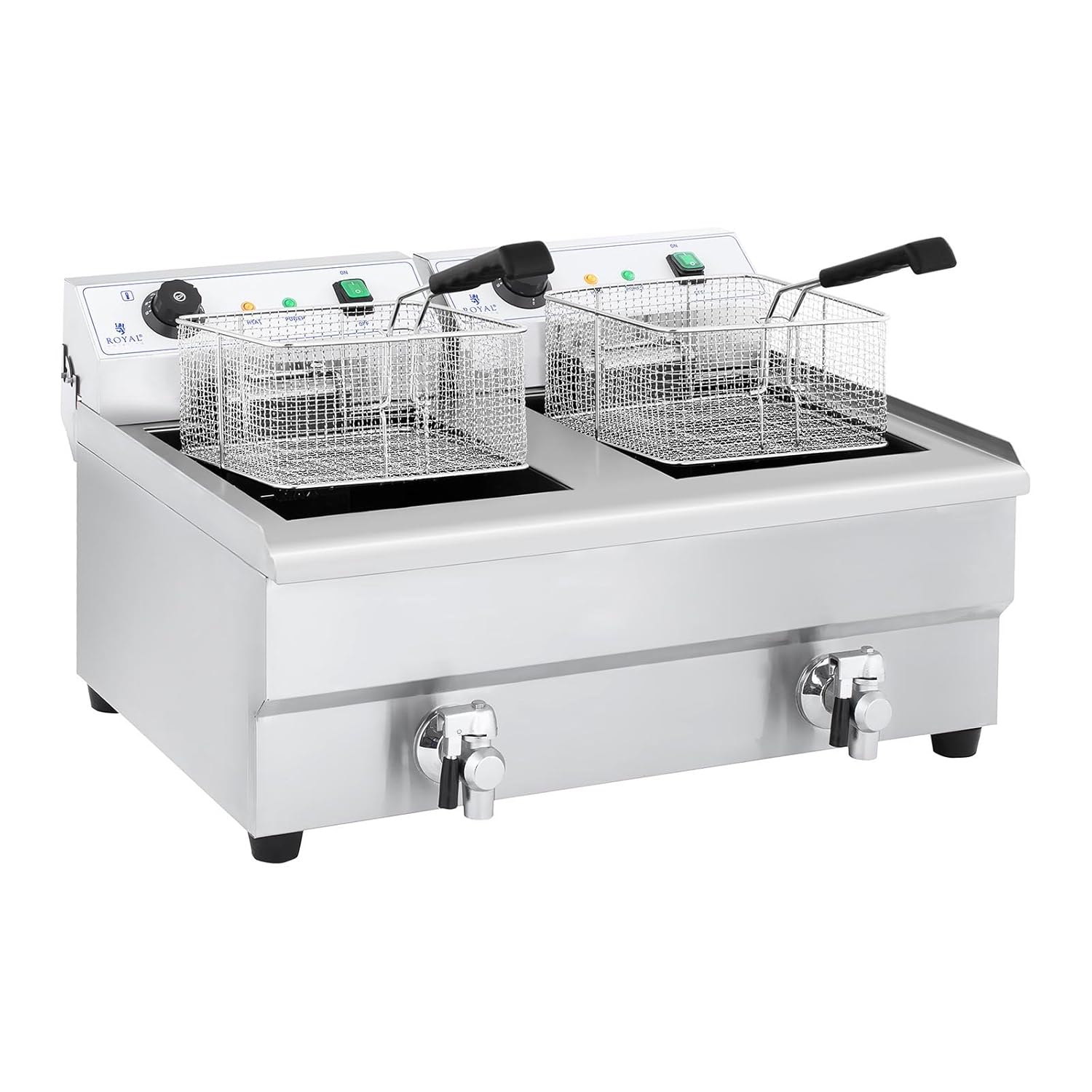 Royal Catering Freidora Electrica Profesional Doble RCEF ...