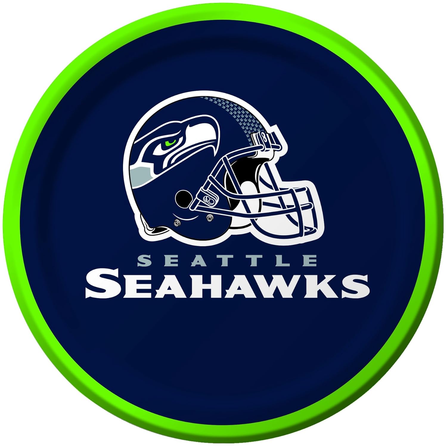 Creative Converting 8 Count Seattle Seahawks Paper Dessert Plates - 419528