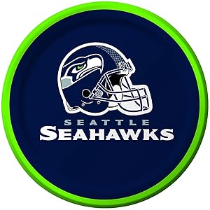 Creative Converting 8 Count Seattle Seahawks Paper Dessert Plates - 419528