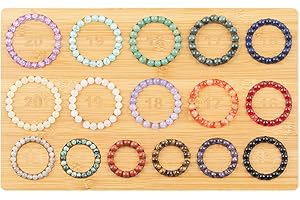 ORNUNIQ Wooden Bead Board for Jewelry Making Bracelet, Ideal for Beginners and Professionals Bamboo Beading Board, Bead Tray, Bead Mat (10.9" X 17.4" X 0.4")