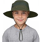 Century Star Outdoor Kids Sun Hat UPF 50+ Quick Dry Adjustable Bucket Hat Windproof Waterproof Beach Fishing Safari Hat