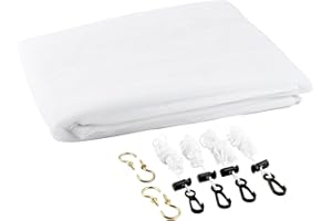 Coghlan's Rectangular Mosquito Net – Lightweight Mesh Canopy for Camping, Travel, and Outdoor Use – Includes Tie Loops, Carry Bag, Twine, Hooks, Anchors, Nails – White, 78" x 32" x 59"