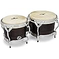 Latin Percussion M201 LP Matador Wood Bongos - Dark Brown/Chrome 8.625-inch
