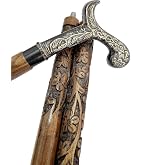Wooden Carved Walking Stick - 36" Premium Handmade T-Shape Walking Stick with Wooden Cane Gifts &amp; Everyday Use