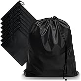 HIIXHC 8-Pack Drawstring Bags with Toggle, Durable Nylon Backpack, Cinch Sack and Ditty Pouch for Gym, Sports, Travel, and Daily Use