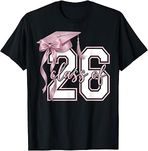 Coquette Bow Class of 2026 Senior - 2026 Graduation T-Shirt