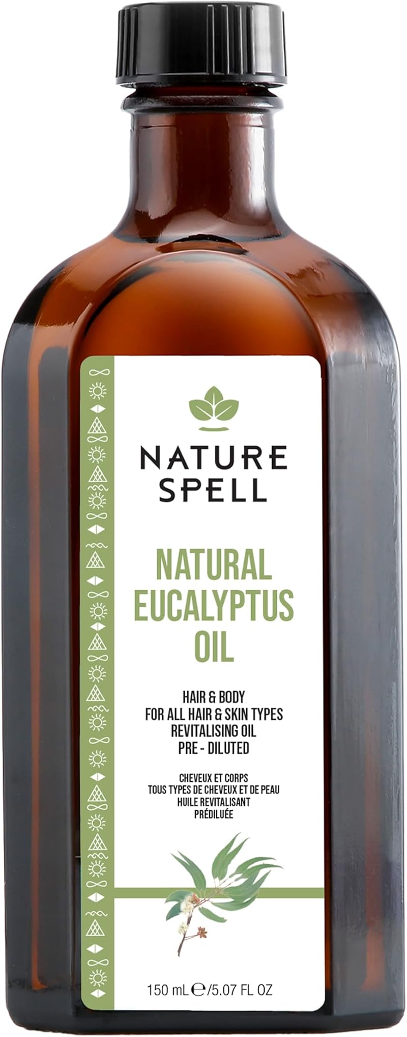 Nature Spell Eucalyptus Oil Hair Body Pre-Diluted Vegan 150ml All Skin Types