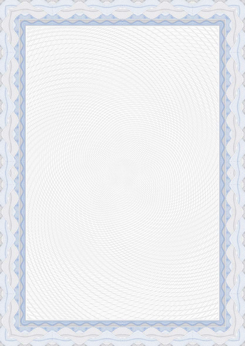 Decadry Border Certificate A4 Paper 115gsm Blue (Pack of 25) OSD4040