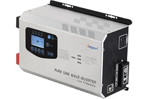 AMPINVT 3000W DC 24V Peak 9000W Inverter Charger Pure Sine Wave, AC 120V with 35A Battery AC Charger LCD Display,Low Frequency Inverter Backup Power