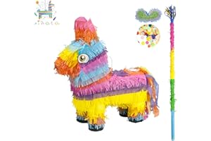 kaimei Halloween Pinata Donkey Pinata for Kids Birthday Anniversary Celebration Decorations Gaming Theme Pet Party Cinco de Mayo Fiesta Supplies with Stick Confetti