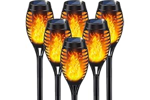 Aityvert Outdoor Solar Torch Lights, Flame Decorative Ambient Garden Path Lights, Waterproof Flickering Flame (92005-6)