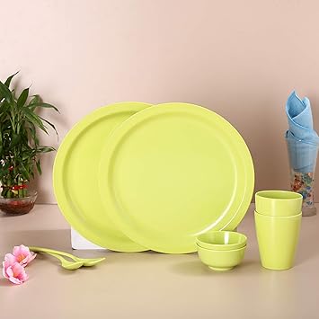 Iveo Melamine Dinner Set, 8-Pieces, Green