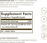 Solgar Vitamin D3 55 mcg 2200 IU Vegetable Capsules 50 count view 2