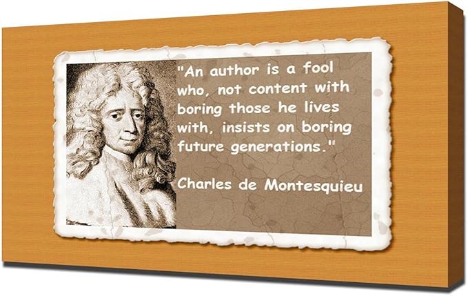 Amazon.com: Charles de Montesquieu Quotes 1 - Canvas Art Print - Wall