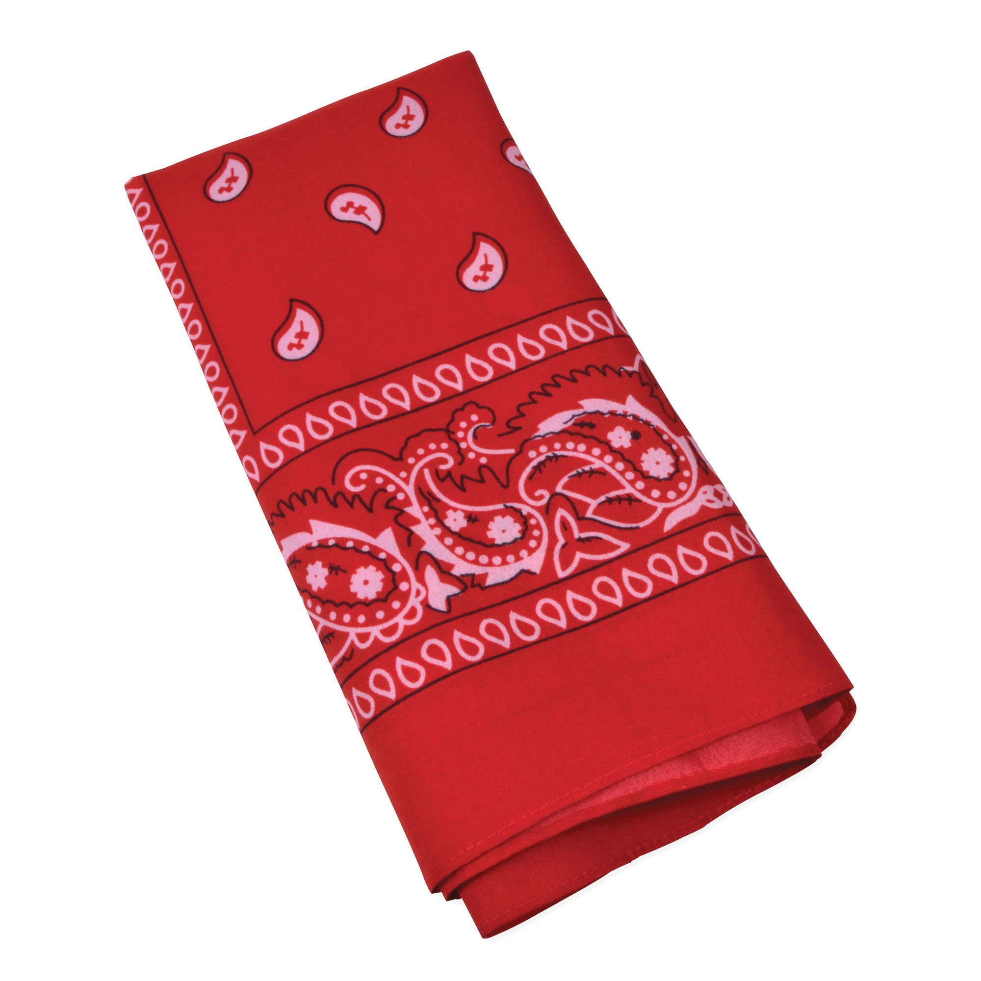 Red Cowboy Bandana (Pack of 1) - Timeless Design, Perfect Accessory for Everyday Wear, Costume Parties, Outdoor Adventures, Festivals, & Fashionable Outfits Halloween