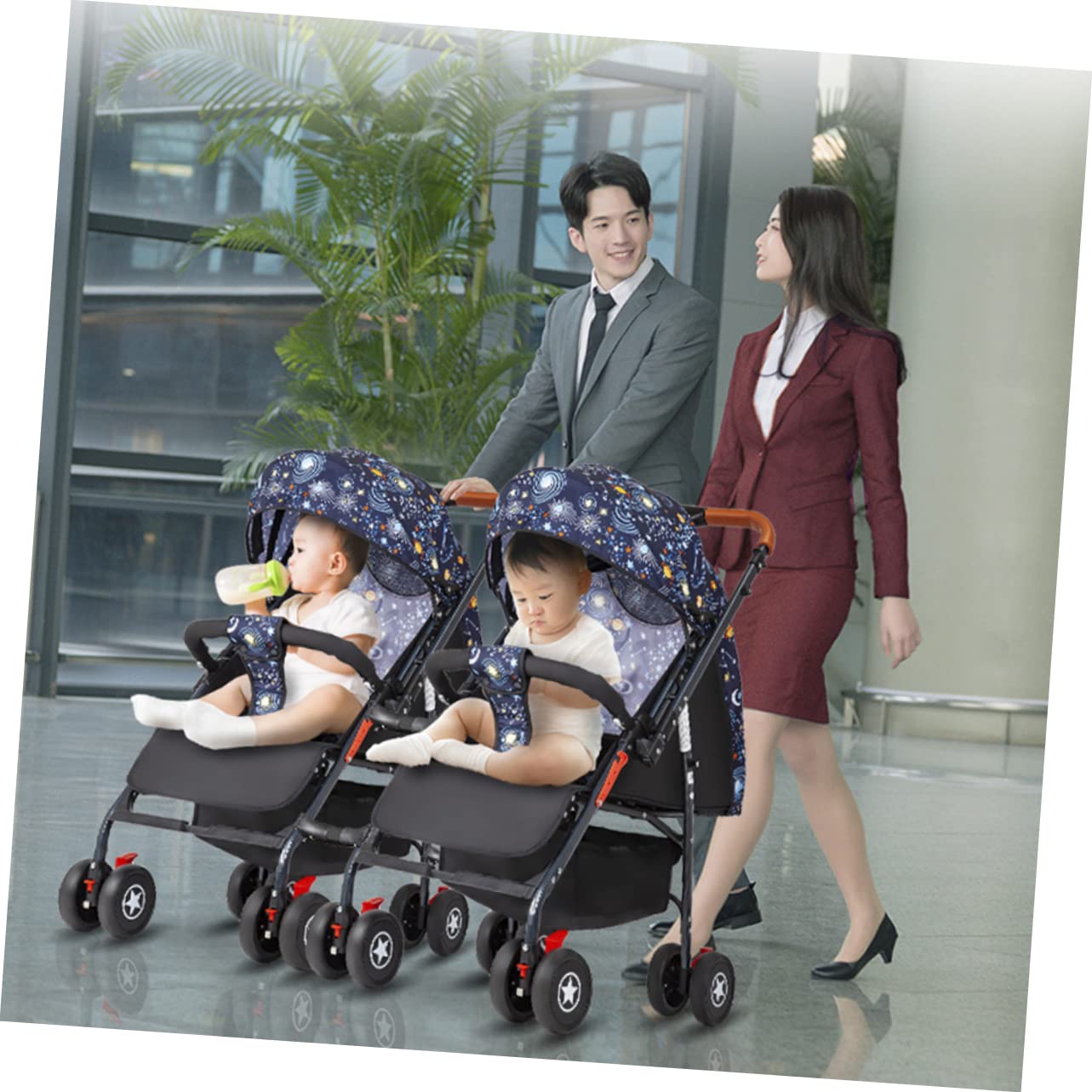 ERINGOGO 2pcs Stroller Connectors for Twin Strollers Easy to Use for Outings Parks and Family Walks