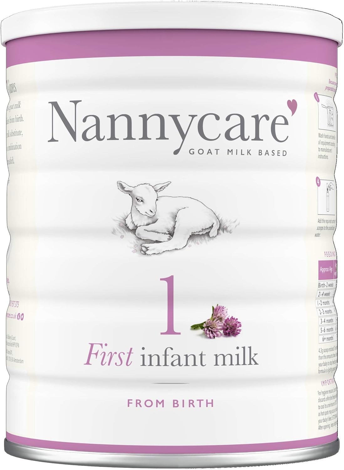 NANNYCARE Goats Milk Baby Formula – Stage 1 (from Birth) First Infant Milk. Nanny Care Baby Milk Powder for nutritionally Complete Combination or Bottle Feeding – 900g