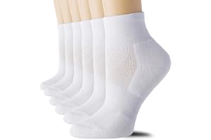 CS CELERSPORT 6 Pairs Women's Running Ankle Socks Athletic Sport Socks Cushioned