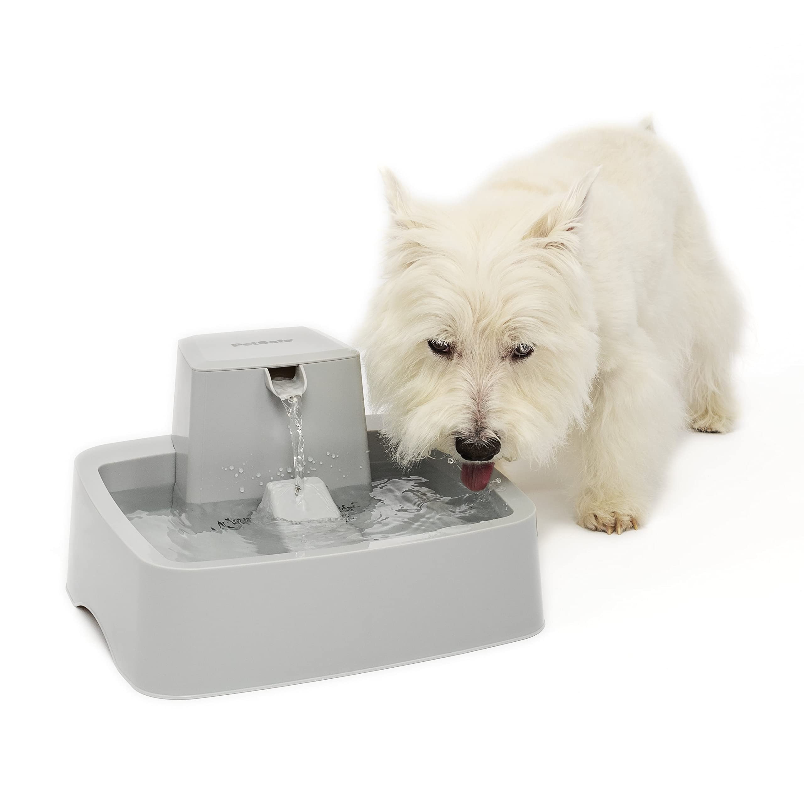 PetSafe Drinkwell Pet Fountain - Cat & Dog Hydration Station with Free-Falling Water Stream & Customisable Flow - Encourages Hydration & Protects Sensitive Whiskers - 3.7 Litre