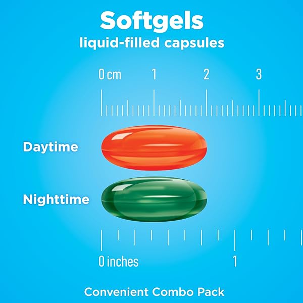 AMAZON BASIC CARE COLD AND FLU RELIEF, DAYTIME AND NIGHTTIME COMBO PACK SOFTGELS, POWERFUL COLD MEDICINE FOR DAY AND NIGHT MULTI-SYMPTOM RELIEF, 48 COUNT(PACK OF 1)