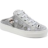 Karl Lagerfeld Womens Cambria Slip on Sneaker Mule with Pins