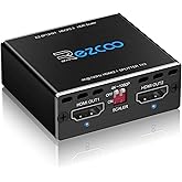 4K 120Hz HDMI 2.1 Splitter 8K 60Hz 1 in2 Out VRR ALLM HDCP2.3 HDR10 8KUHD D-olby Vision Atmos Scaler 4K EDID 1080P Dual Monit