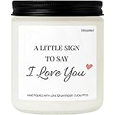 TINAREKA Valentines Day Gifts for Wife - Romantic Lavender Scented Candle, Anniversary Present for Women, Eco-Friendly Soy Wax Candle for Couples, Best Relaxing Gifts for Her Birthday Wedding