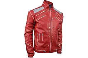 DIZLLER Beat-It Jacket - Red - Faux Leather