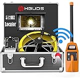HBUDS Sewer Camera with Locator, 165ft Pipe Inspection Camera with 512Hz Sonde and Receiver, IP68 Waterproof Plumbing Drain C